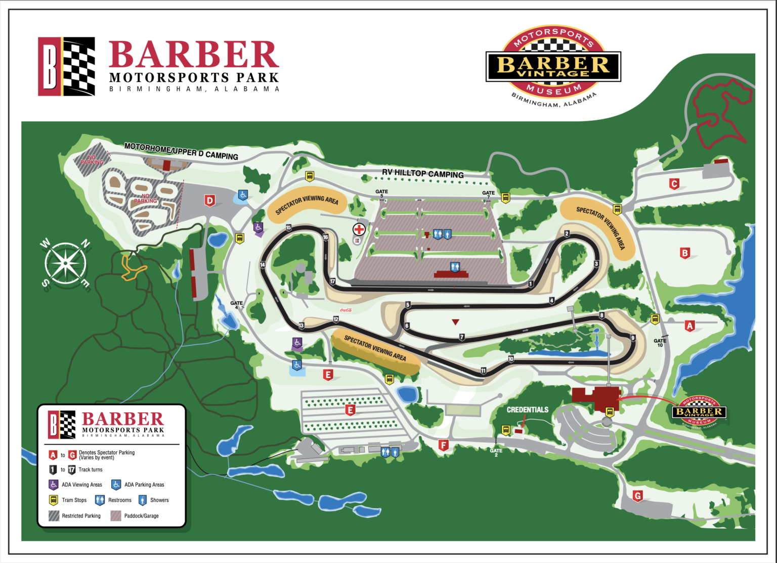 Facility Map | Barber Motorsports Park | Birmingham, AL